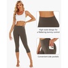 image:imageStelle Womens Capri Yoga Pants with Pockets Essential High Waisted Leggings for WorkoutTea Brown