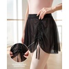 image:imageStelle Womens Pull On Ballet Skirt Chiffon Wrap Drawstring Dance SkirtBlack