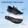 image:imageStelle Womens Water Shoes for Men Adult Aqua Shoes for Swim River  Hiking Beach Boat Pool QuickDry Mesh Barefoot NonSlip Rubber Outsole Lightweight EasyOn Pull Tabs Water SportsBlack