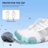 image:imageStelle Womens Water Shoes for Men Adult Aqua Shoes for Swim River  Hiking Beach Boat Pool QuickDry Mesh Barefoot NonSlip Rubber Outsole Lightweight EasyOn Pull Tabs Water SportsWhite