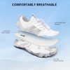 image:imageStelle Womens Water Shoes for Men Adult Aqua Shoes for Swim River  Hiking Beach Boat Pool QuickDry Mesh Barefoot NonSlip Rubber Outsole Lightweight EasyOn Pull Tabs Water SportsWhite