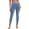 image:imageStelle Workout Ribbed Seamless Leggings for Women High Waist Tummy Control Gym Leggings Athletic Yoga PantsPale Blue