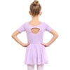 image:imageStelle Ballet Leotards for Girls Dance Leotard with Skirt Toddler Ballet Outfit CrissCross Bow Back LittleBig KidStyle 2lavender Bow Back