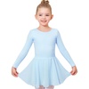 image:imageStelle Ballet Leotards for Girls Long Sleeve Toddler Dance Leotard Outfits with Skirt ClassicLittleBig KidBlue
