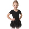 image:imageStelle Ballet Leotards for Girls Short Sleeve Dance Leotards with DoubleLayer Sequin Skirt Ballerina Costumes DressBlack