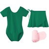 image:imageStelle Ballet Leotards for Girls Toddler Dance Dress Outfit Combo with Skirt and Tights ToddlerLittle KidBig Kid1green