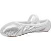 image:imageStelle Ballet Shoes for Girls Glitter  Metallic Faux Leather Ballet Slippers Dance Shoes for ToddlerLittleBig KidsSilver