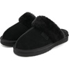 image:imageStelle Genuine Suede Slippers for Women WaterResistant Indoor Outdoor Comfortable Memory Foam Lightweight Flexible SoleBlack