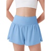 image:imageStelle Girls Athletic Shorts Flowy Running 2 in 1 Butterfly Short with Pockets Soccer Tennis for TeenSky Blue