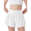 image:imageStelle Girls Athletic Shorts Flowy Running 2 in 1 Butterfly Short with Pockets Soccer Tennis for TeenWhite