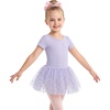 image:imageStelle Girls Dance Leotards with Sequin Tutu Dress Ballet Leotards Gymnastic Ballerina Costume Toddler Ballet OutfitLavender