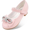 image:imageStelle Girls Dress Shoes Flower Girls Wedding Party Low Heels with Bow for Toddler and KidsPink