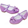 image:imageStelle Girls Dress Shoes Glitter Princess Shoe Flower Mary Jane Low Heels Party Wedding Prom Footwear for Toddler KidsT08purple Glitter