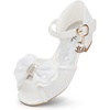 image:imageStelle Girls Dress Shoes Low Heel Glitter Bow Party Wedding Flower School ShoesBellawhite