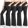 image:imageStelle Girls Flare Leggings with Pockets High Waisted Bootcut Yoga Pants Kids Dance Bell Bottoms Leggings14c44black