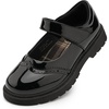 image:imageStelle Girls School Shoes Chunky Oxford Mary Jane Flats  Chunky sole Cushioned comfort Laceup style Durable outsole School uniform Everyday supportBlack Patent
