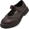 image:imageStelle Girls School Shoes Chunky Oxford Mary Jane Flats  Chunky sole Cushioned comfort Laceup style Durable outsole School uniform Everyday supportBrown