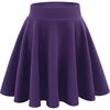 image:imageStelle Girls Skirt Casual Flare Plain Pleated Stretch Waist Skater Skirts Uniform Skorts with Built in Shorts 415 YearsPurple