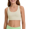 image:imageStelle Girls Sports Bra Training Bras Scoop Neck Athletic Cross Back Yoga Bra Dance Crop TopCreme