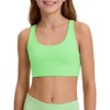 image:imageStelle Girls Sports Bra Training Bras Scoop Neck Athletic Cross Back Yoga Bra Dance Crop TopNeon Green