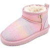 image:imageStelle Kids Snow Boots Girls Boys Winter Ankle Boots Outdoor Warm Slip On Faux Fur Lined Shoes for ToddlerLittleBig KidRainbow