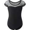 image:imageStelle Leotards for Girls Ballet Dance Leotard Mesh Short Sleeve Gymnastics Outfits for ToddlerLittleBig KidsBlack Mesh Cap Sleeves