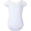 image:imageStelle Leotards for Girls Ballet Dance Leotard Mesh Short Sleeve Gymnastics Outfits for ToddlerLittleBig KidsWhite Mesh Cap Sleeves