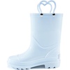 image:imageStelle Toddler Rain Boots for Girls  Waterproof Flexible cozy Lightweight EasyOn Heart Handles NonSlip sole Rain puddle play everyday wear Toddler to big kidsLight Blue