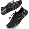 image:imageStelle Water Shoes for Women Adult Aqua Shoes for Swim Lake  River Beach Rafting Kayaking Barefoot QuickDry Mesh Lightweight Comfort Adjustable Bungee Laces NonSlip Rubber OutsoleBlack