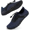 image:imageStelle Water Shoes for Women Adult Aqua Shoes for Swim Lake  River Beach Rafting Kayaking Barefoot QuickDry Mesh Lightweight Comfort Adjustable Bungee Laces NonSlip Rubber OutsoleBlue