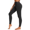 image:imageStelle Workout Ribbed Seamless Leggings for Women High Waist Tummy Control Gym Leggings Athletic Yoga PantsBlack