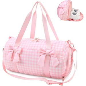 image:imageSTELLE Dance Bag for Girls Pink Gymnastics Duffle Bag with Shoe Compartment Kids Cheer Bags Ballet Gifts Sports Gym TravelPink GinghamFPink Gingham
