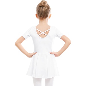 image:imageStelle Ballet Leotards for Girls Dance Leotard with Skirt Toddler Ballet Outfit CrissCross Bow Back LittleBig KidStyle 1whitecross Back