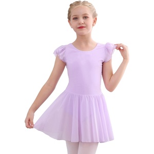 image:imageStelle Ballet Leotards for Girls Dance Leotard with Skirt Toddler Pink Ballet Outfit Ruffle Sleeve Kids Dance Dress2light Purple