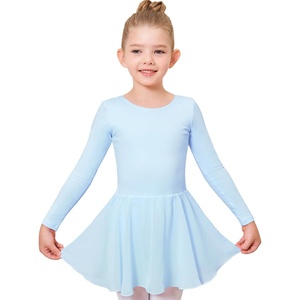 image:imageStelle Ballet Leotards for Girls Long Sleeve Toddler Dance Leotard Outfits with Skirt ClassicLittleBig KidBlue
