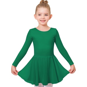 image:imageStelle Ballet Leotards for Girls Long Sleeve Toddler Dance Leotard Outfits with Skirt ClassicLittleBig KidGreen