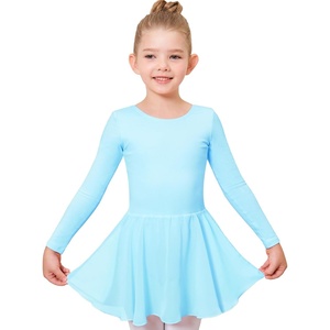 image:imageStelle Ballet Leotards for Girls Long Sleeve Toddler Dance Leotard Outfits with Skirt ClassicLittleBig KidPool Blue