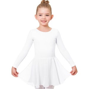 image:imageStelle Ballet Leotards for Girls Long Sleeve Toddler Dance Leotard Outfits with Skirt ClassicLittleBig KidWhite