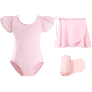 image:imageStelle Ballet Leotards for Girls Toddler Dance Dress Outfit Combo with Skirt and Tights ToddlerLittle KidBig Kid3ballet Pink Ruffle Sleeve