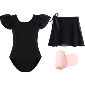 image:imageStelle Ballet Leotards for Girls Toddler Dance Dress Outfit Combo with Skirt and Tights ToddlerLittle KidBig Kid3black Ruffle Sleeve