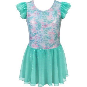 image:imageStelle Ballet Leotards for Girls Toddler Dance Leotard Shiny Flutter Sleeve Ballet Dresses Gymnastic Ballerina OutfitMermaid Sparkle