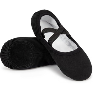 image:imageStelle Ballet Shoes Toddler Slippers Highly Elastic Canvas Girls Ballerina Dance Shoes for ToddlerLittle KidBig KidWomenBlack
