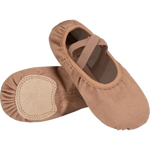 image:imageStelle Ballet Shoes Toddler Slippers Highly Elastic Canvas Girls Ballerina Dance Shoes for ToddlerLittle KidBig KidWomenTan