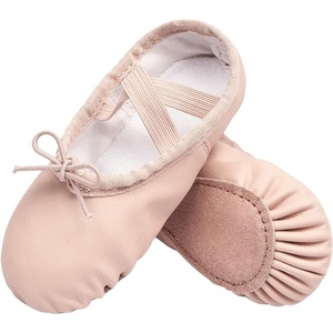 image:imageStelle Ballet Shoes for Girls Toddler Ballet Slippers Soft Leather Boys Dance Shoes for ToddlerLittle KidBig KidBallet Pinkwith Lace