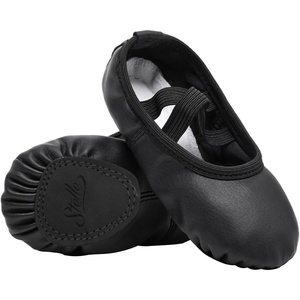 image:imageStelle Ballet Shoes for Girls Toddler Ballet Slippers Soft Leather Boys Dance Shoes for ToddlerLittle KidBig KidBlack