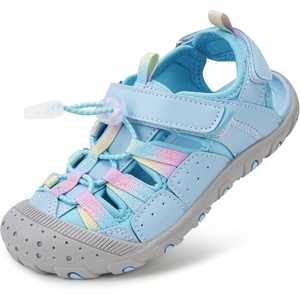image:imageStelle Boys Girls ClosedToe Hiking Water Summer Sport Sandals  Adjustable HookandLoop Straps Outdoor amp Beach Play NonSlip Traction Outsole QuickDrying Materials Toddler to Big KidsLight Blue