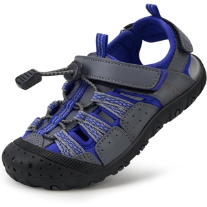 image:imageStelle Boys Girls ClosedToe Hiking Water Summer Sport Sandals  Adjustable HookandLoop Straps Outdoor amp Beach Play NonSlip Traction Outsole QuickDrying Materials Toddler to Big KidsGraphite Voltage