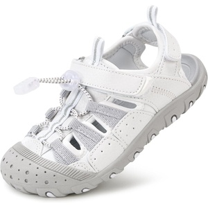image:imageStelle Boys Girls ClosedToe Hiking Water Summer Sport Sandals  Adjustable HookandLoop Straps Outdoor amp Beach Play NonSlip Traction Outsole QuickDrying Materials Toddler to Big KidsWhite