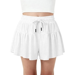 image:imageStelle Butterfly Shorts Girls with Pocket Athletic Flowy Short 2 in 1 Dance Cheer Running Tennis Sports SkortWhite