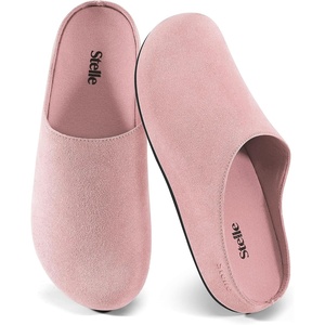 image:imageStelle Clogs Women Mens Arch Support Suede Soft Cork Footbed Sandals Potato Shoes Slip on Home Slippers NonSlip ComfortArose Clay